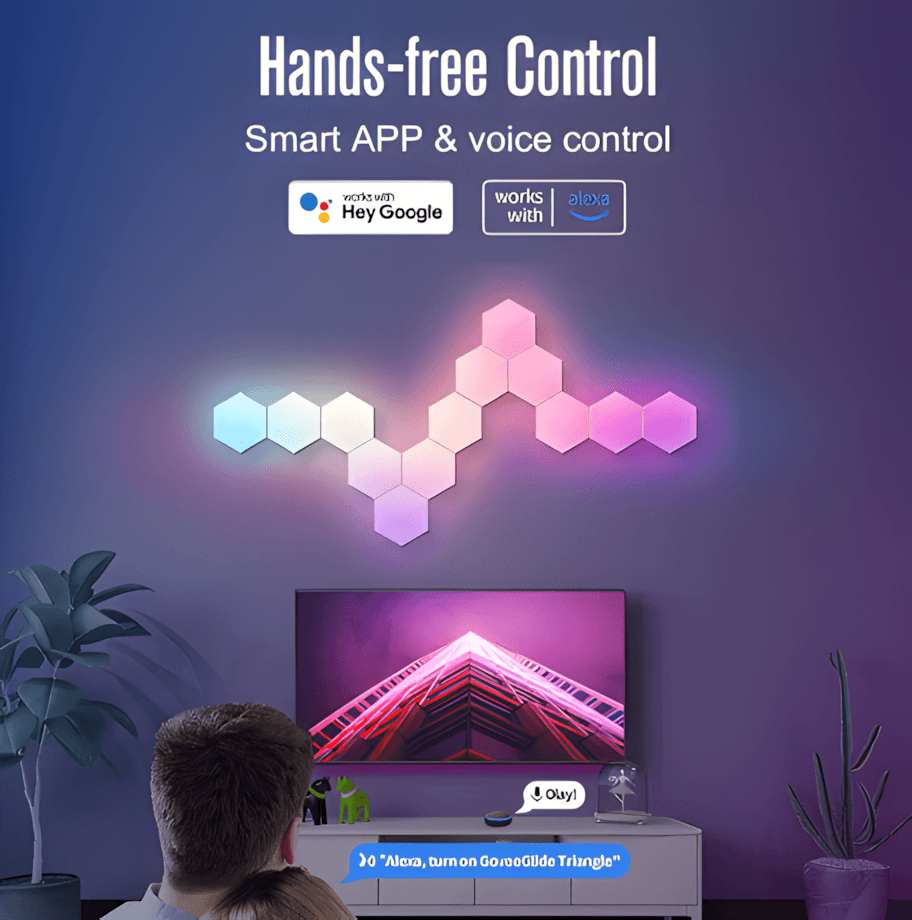 RGB Intelligent Hexagonal Wall Lamp