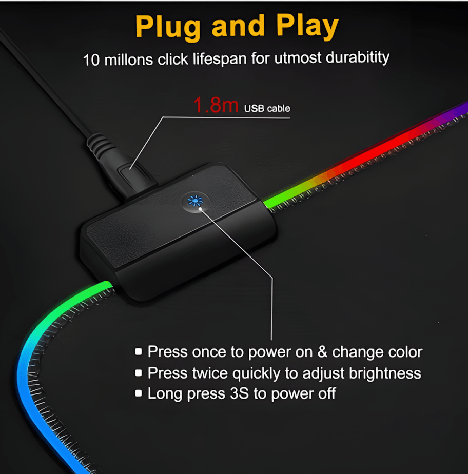 RGB LED Light Mousepad